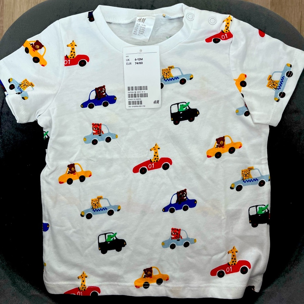 H&M Toddler Boy’s T-Shirt Dinosaurs Size 6-9